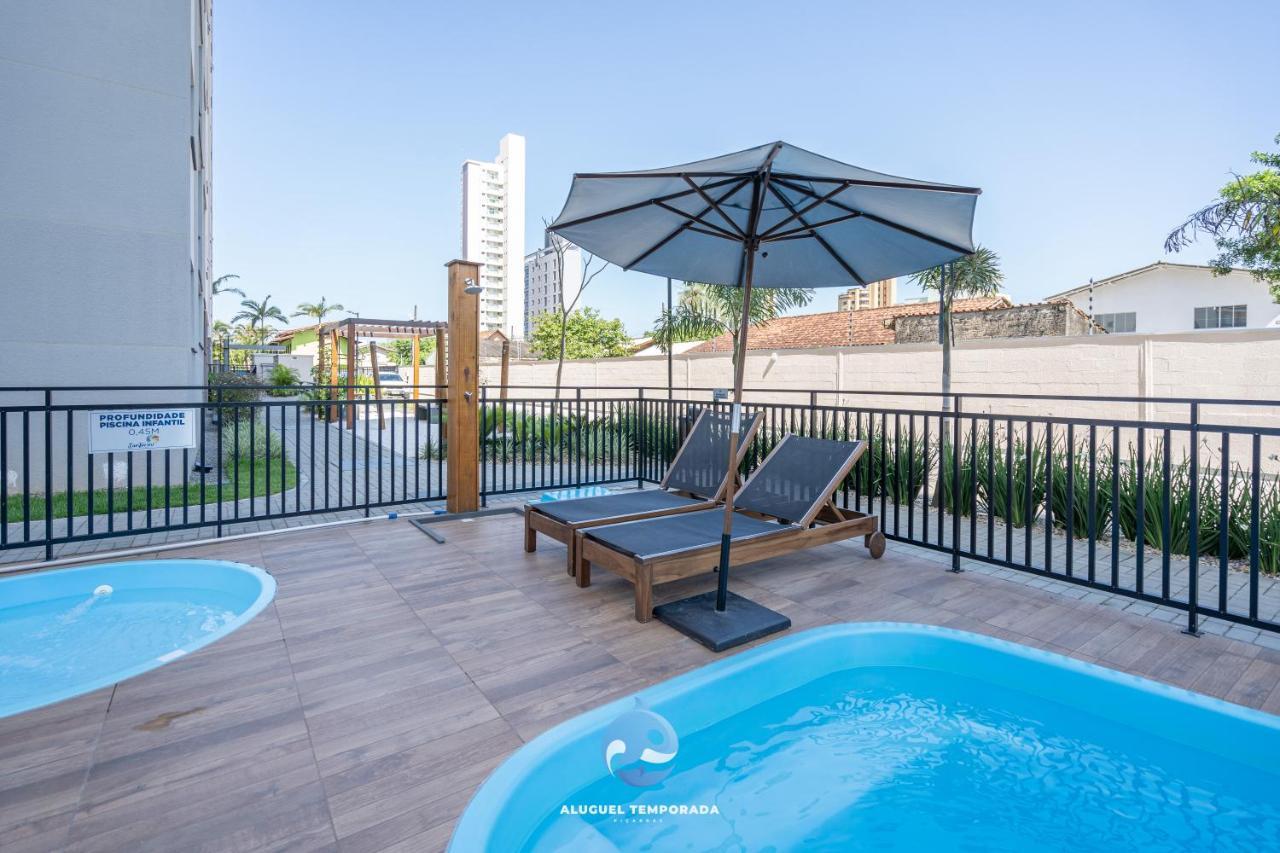 Apartamento Com Vista Mar, Ar-Condicionado, Wi-Fi Condominio Com Piscina, Quadra De Esportes Playground Infantil A 15 Minutos Do Beto Carreiro Piçarras Buitenkant foto